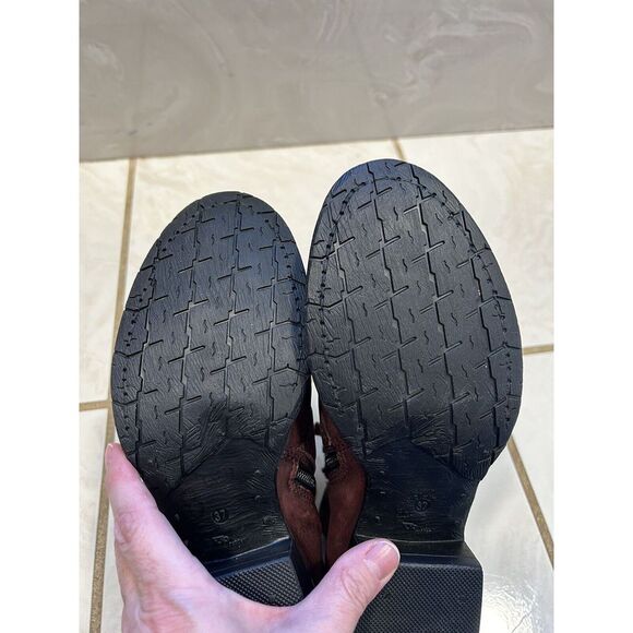 Miz Mooz Ankle Boots size 37 Merlot Bohemian Whimsy Goth Western - Picture 5 of 8